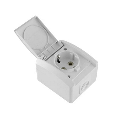 Utičnica dvopolna polikarbonat bijela SET-Q OG