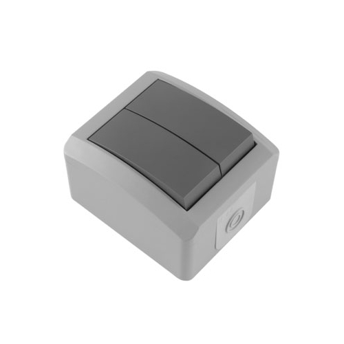 Sklopka izmjenična dvostruka siva SET-Q OG