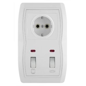 Sklopka za kupatilo 2 KIP i utičnica Status