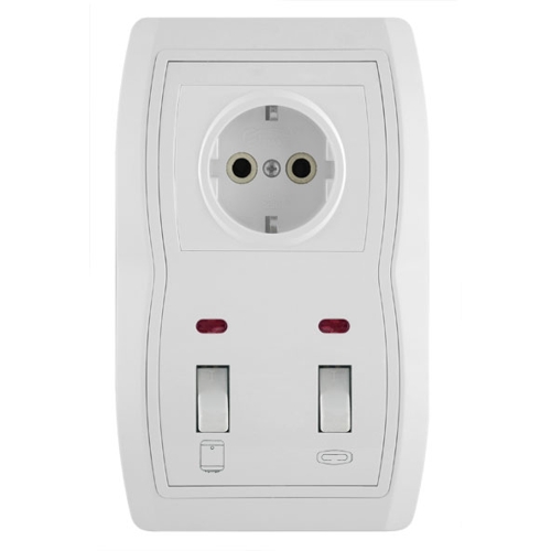 Sklopka za kupatilo 2 KIP i utičnica Status