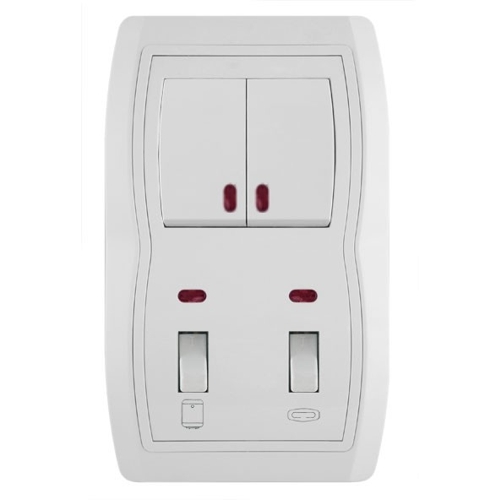 Sklopka za kupatilo okomita 2 KIP sa serijskom sklopkom Status