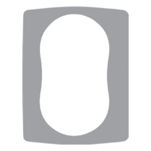 Uklopni okvir za duplu utičnicu sivi Emporio