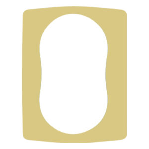 Uklopni okvir za duplu utičnicu krem Emporio