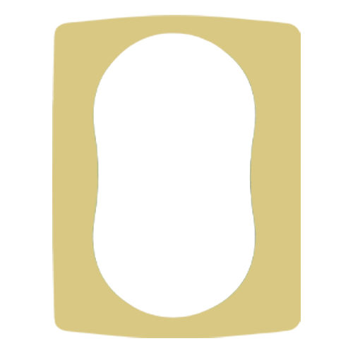 Uklopni okvir za duplu utičnicu krem Emporio