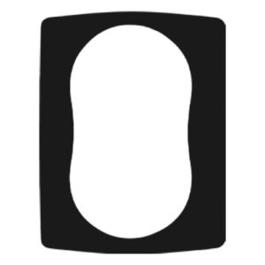 Uklopni okvir za duplu utičnicu crni Emporio