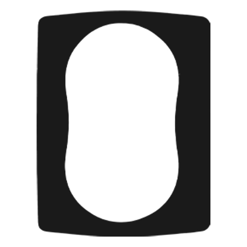 Uklopni okvir za duplu utičnicu crni Emporio