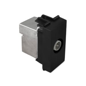 Utičnica TV 1M prolazna crna Kombo