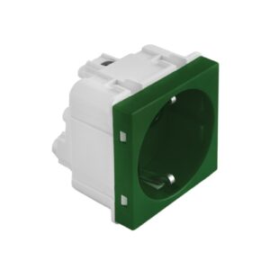 Utičnica 2M sa zaštitom 16A zelena Kombo