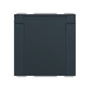 Utičnica 2M sa poklopcem 16A crna Kombo