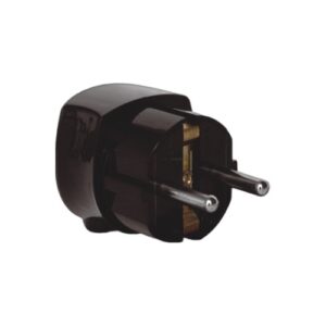 Utikač dvopolni L crni MM