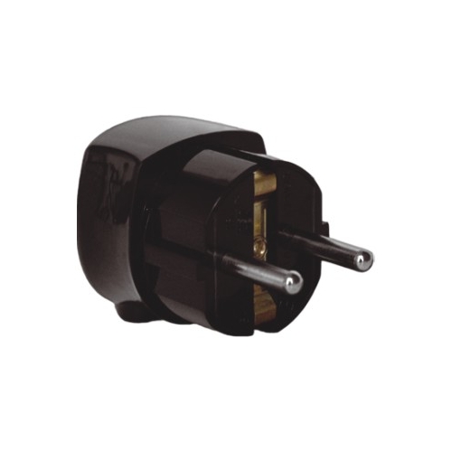 Utikač dvopolni L crni MM