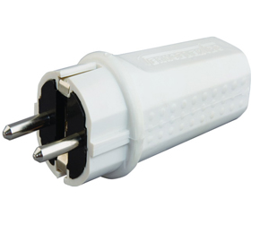 Utikač dvopolni bijeli guma - Slika 2