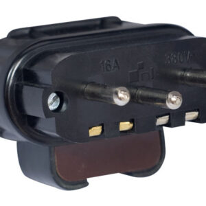 Utikač tropolni L crni 216 NL