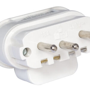 Utikač tropolni L bijeli 218