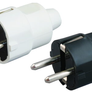 Utikač dvopolni mali bijeli PVC